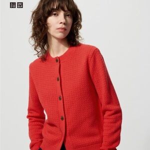 Uniqlo Wool Blend Crew Neck Cardigan